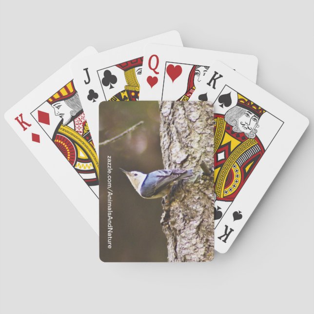 Baralho Cartões de jogo amarelos & azuis do pássaro (Verso)