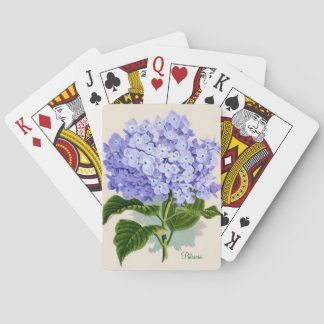Baralho Cartões de jogo azuis do Hydrangea