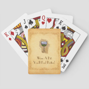 Baralho Cartões de jogo bonitos dos amantes de vinho!