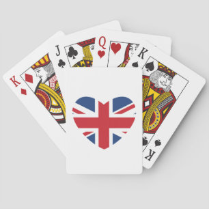 Baralho Cartões de jogo britânicos do coração - bandei
