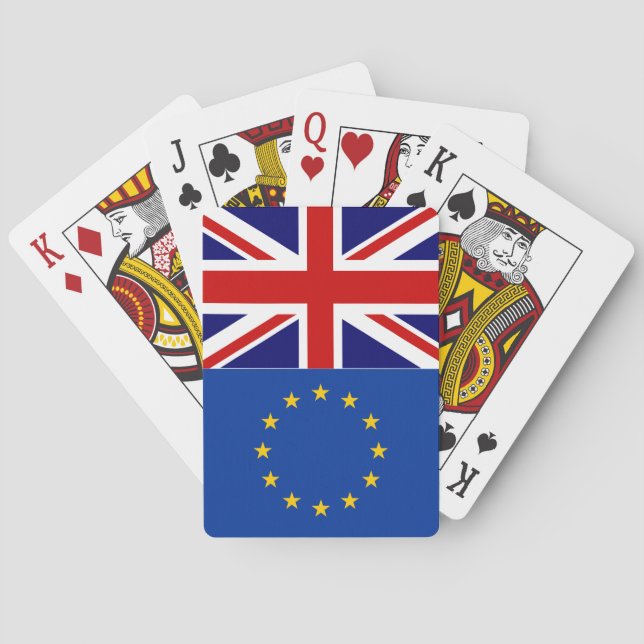 Baralho Cartões de jogo BRITÂNICOS do voto do brexit do (Verso)