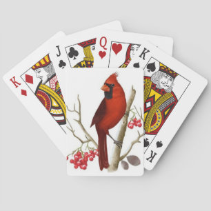 Baralho Cartões de jogo cardinais vermelhos