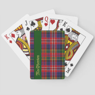 Baralho Cartões de jogo coloridos da xadrez de Tartan de