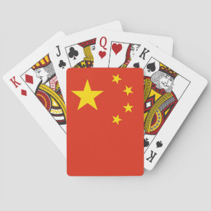 Baralho Cartões de jogo com a bandeira de China
