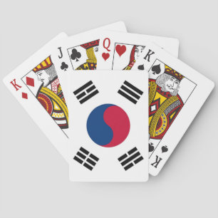 Baralho Cartões de jogo com a bandeira de Coreia do Sul