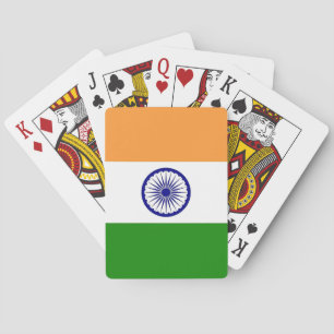 Baralho Cartões de jogo com a bandeira de India