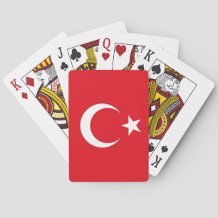 Baralho Cartões de jogo com a bandeira de Turquia