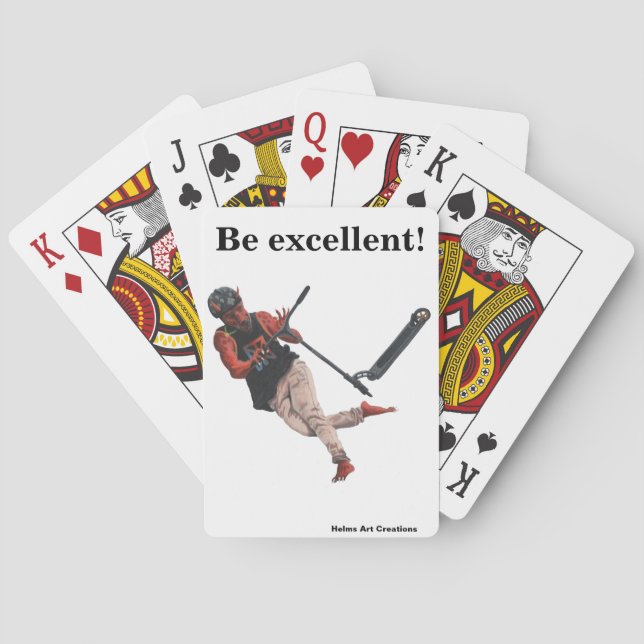 Baralho Cartões de jogo da arte da fantasia do patinete do (Verso)