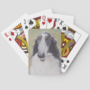 Baralho Cartões de jogo da arte do cão do Wolfhound do