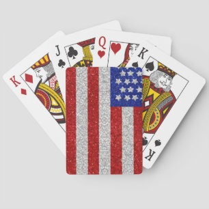 Baralho Cartões de jogo da bandeira americana do vintage