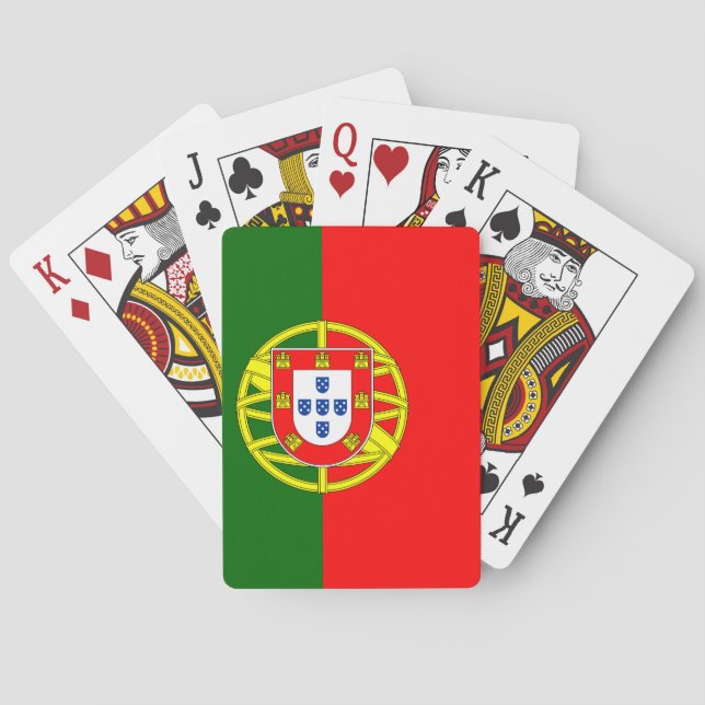 Baralho Cartões de jogo da bandeira de Portugal (Verso)