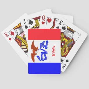 Baralho Cartões de jogo da bandeira do estado de Iowa