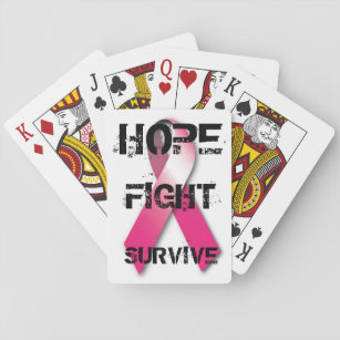 Baralho Cartões de jogo da consciência do cancro da mama