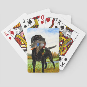 Baralho Cartões de jogo da pintura do cão de caça