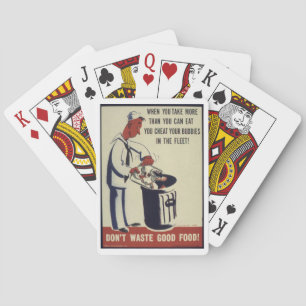 Baralho Cartões de jogo da propaganda do vintage WWII