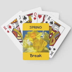 Baralho Cartões de jogo da Spring Break Daffodils Flowers