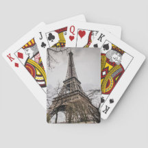 Cartões de jogo da torre Eiffel
