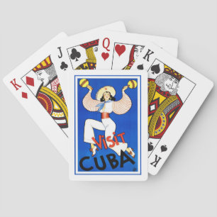 Baralho Cartões de jogo das caraíbas das viagens vintage