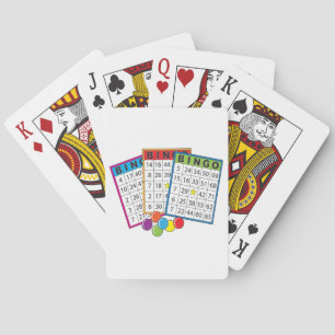 Baralho Cartões de Jogo de Bingo Coloridos com Fichas