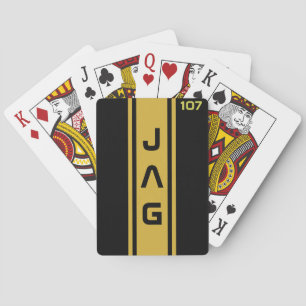 Baralho Cartões de jogo de competência Dourados e pretos