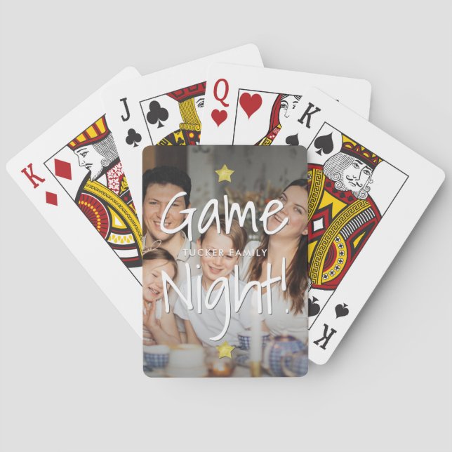 Baralho Cartões de Jogo de Fotografia Familiar Douradas Es (Verso)