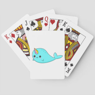 Baralho Cartões de jogo de Kawaii Narwhal