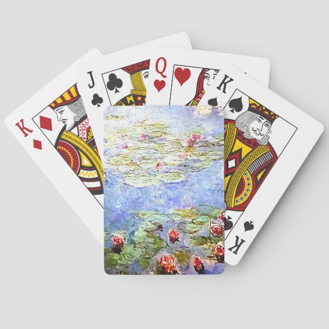 Baralho Cartões de jogo de Lillies da água de Claude Monet (Verso)