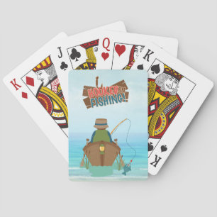 Baralho Cartões de jogo de pesca idos