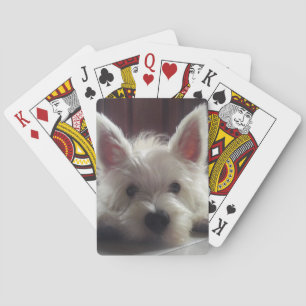 Baralho Cartões de jogo de Terrier branco de montanhas
