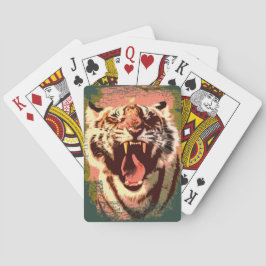 Baralho cartões de jogo de tigre