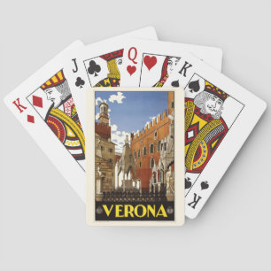 Baralho Cartões de jogo de Verona Italia do vintage