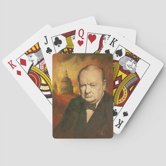 Baralho Cartões de jogo de Winston Churchill (Verso)