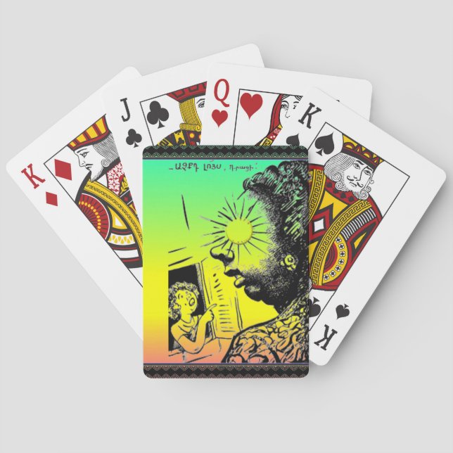 Baralho Cartões de jogo dizendo arménios da bicicleta (Verso)