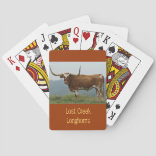 Baralho Cartões de jogo do boi de Carmel Longhorn -