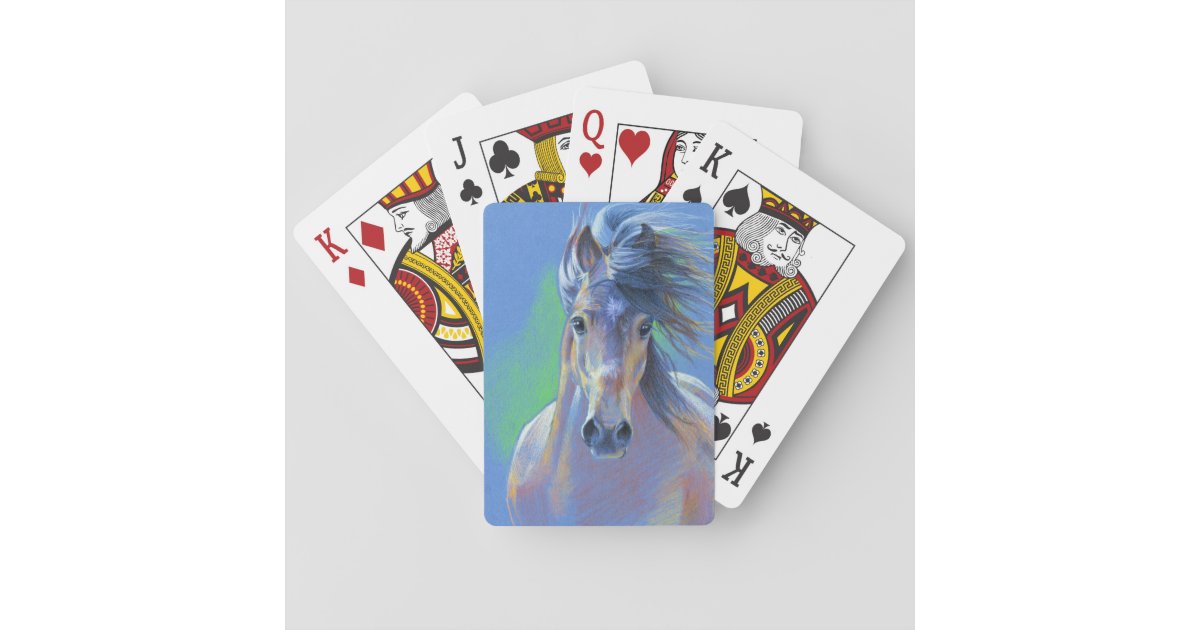 Baralho Cartões de jogo do cavalo