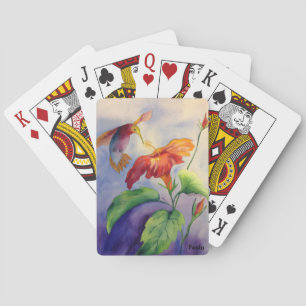 Baralho Cartões de jogo do colibri