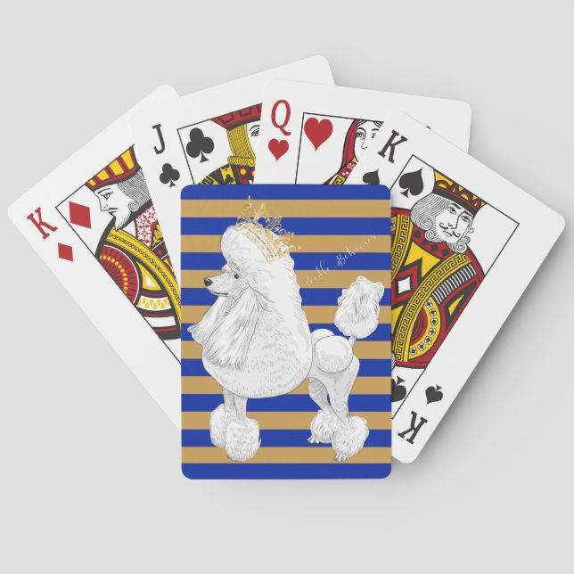 Baralho Cartões de jogo do comportamento da caniche (Verso)