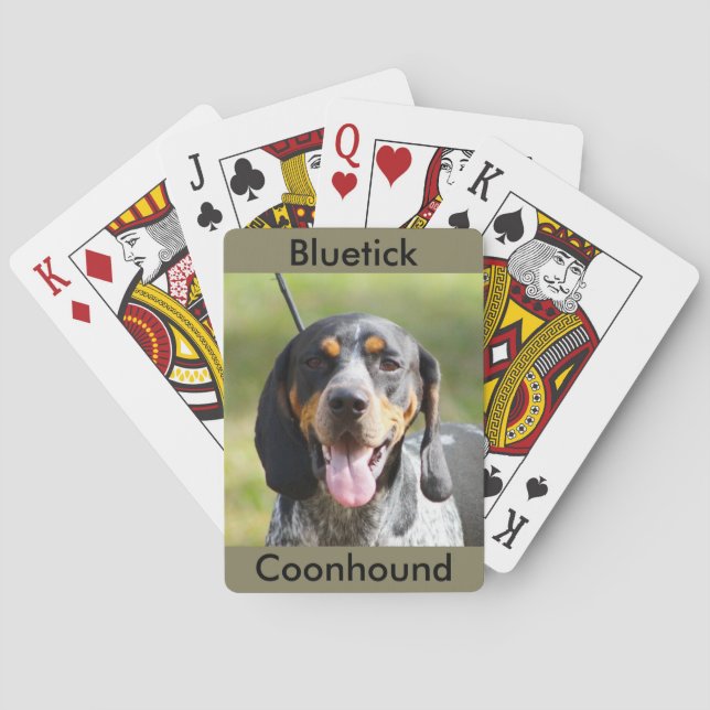 Baralho Cartões de jogo do Coonhound de Bluetick (Verso)