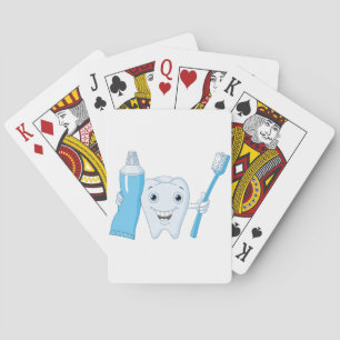 Baralho Cartões de jogo do dente e da escova de dentes