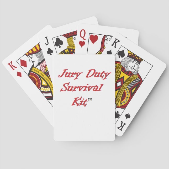 Baralho Cartões de jogo do dever de júri (Verso)