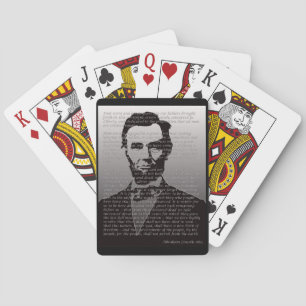 Baralho Cartões de jogo do endereço de Abraham Lincoln