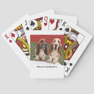 Baralho Cartões de jogo do favor do casamento do cão de