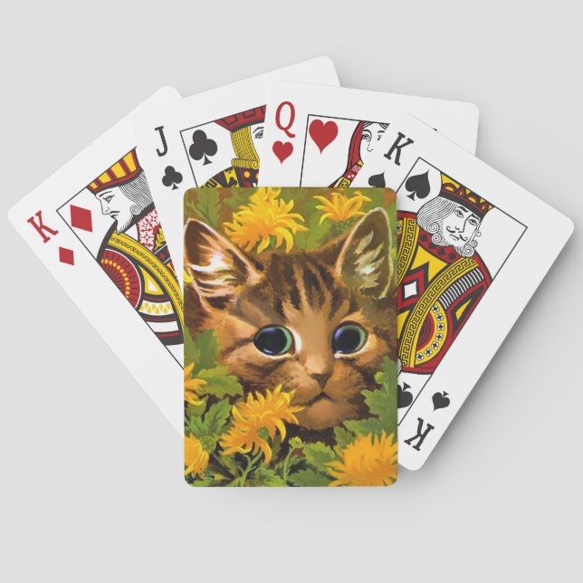Baralho Cartões de jogo do gato de Louis Wain (Verso)