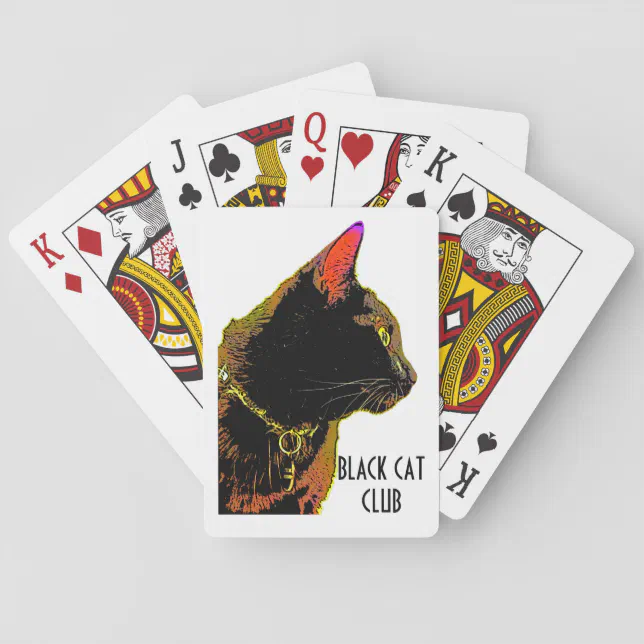 Baralho cartões de jogo oficiais do gato preto
