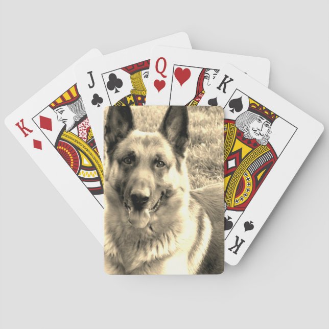 Baralho Cartões de jogo do german shepherd (Verso)
