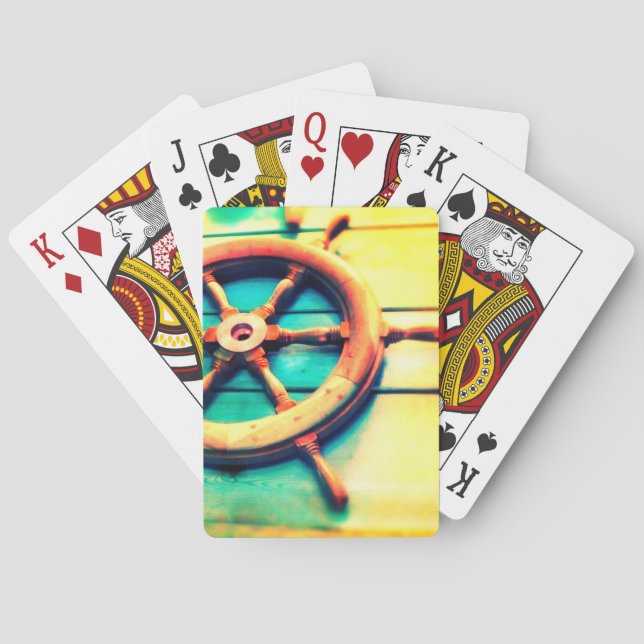 Baralho Cartões de jogo do leme do barco (Verso)