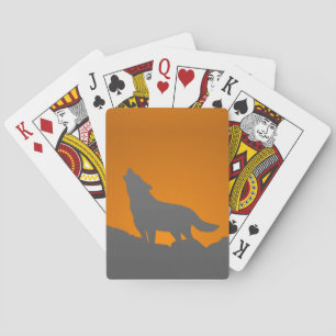 Baralho Cartões de jogo do lobo do urro