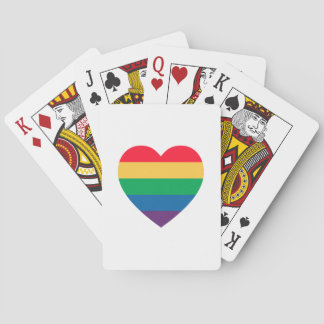 Baralho Cartões de jogo do orgulho do coração do arco-íris