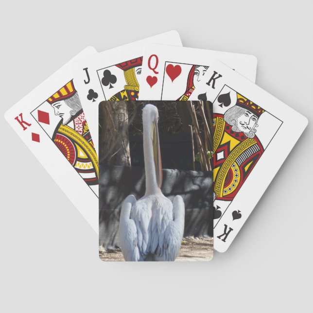 Baralho Cartões de jogo do pelicano branco (Verso)