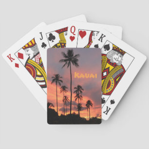 Baralho Cartões de jogo do por do sol de Kauai